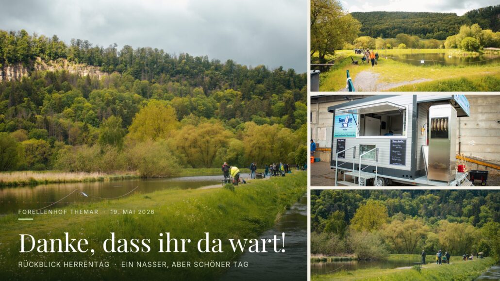 Rückblick Herrentag am Forellenhof Themar – Angler am Forellenteich im Werratal