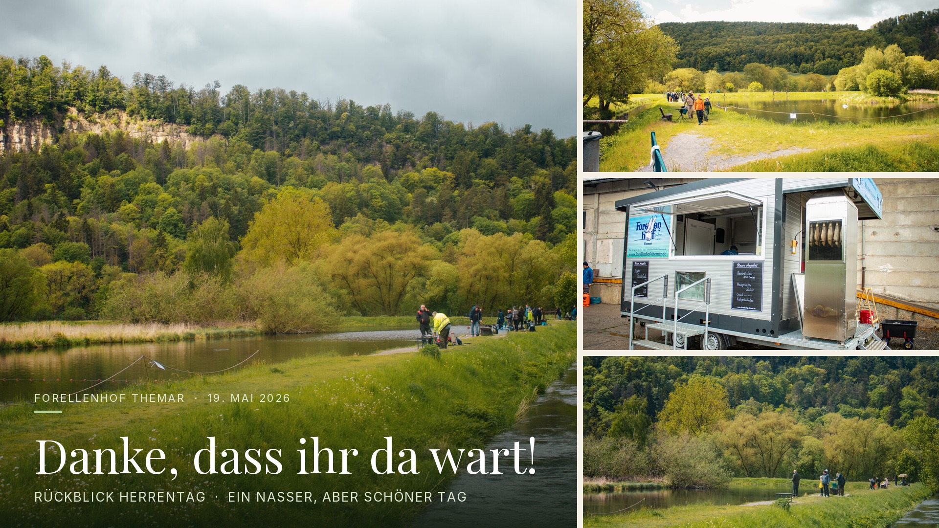 Rückblick Herrentag am Forellenhof Themar – Angler am Forellenteich im Werratal